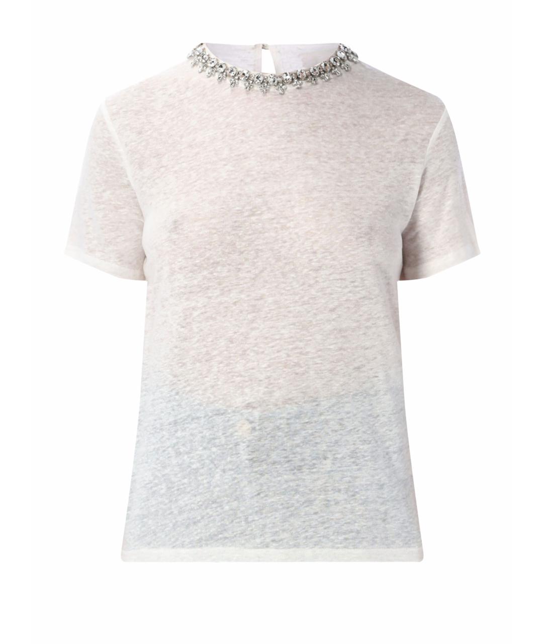 ZIMMERMANN Белая льняная футболка, фото 1