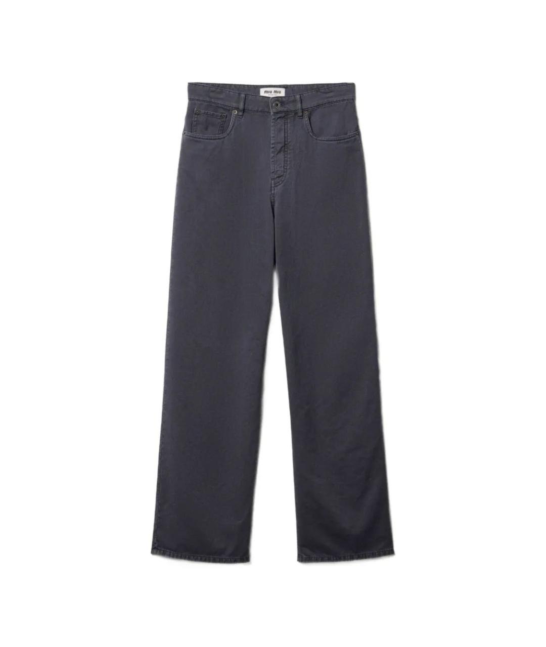 MIU MIU Мульти хлопковые прямые джинсы, фото 1