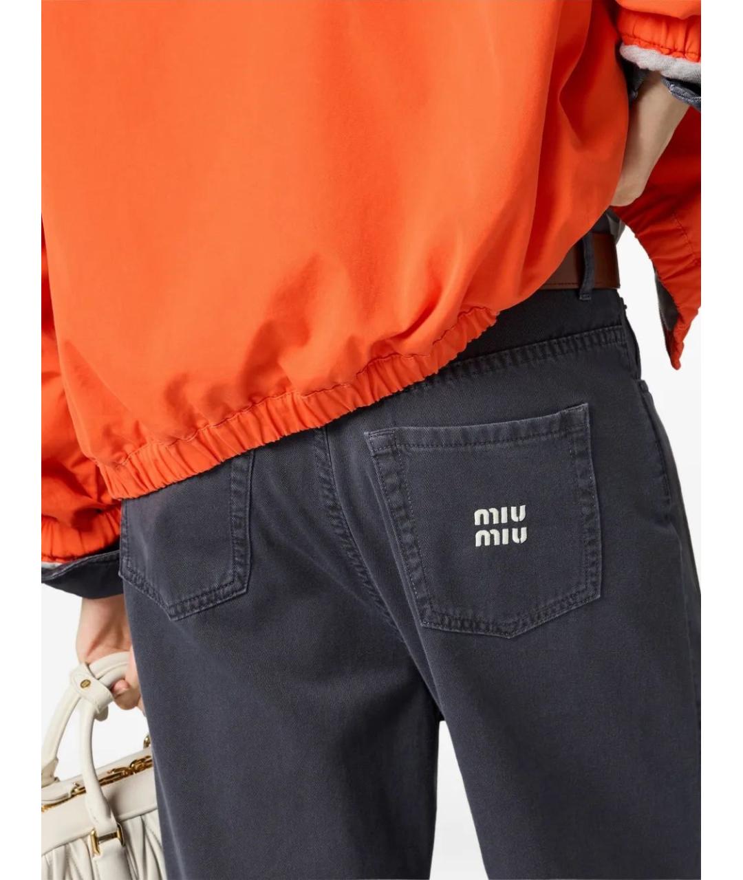 MIU MIU Мульти хлопковые прямые джинсы, фото 5