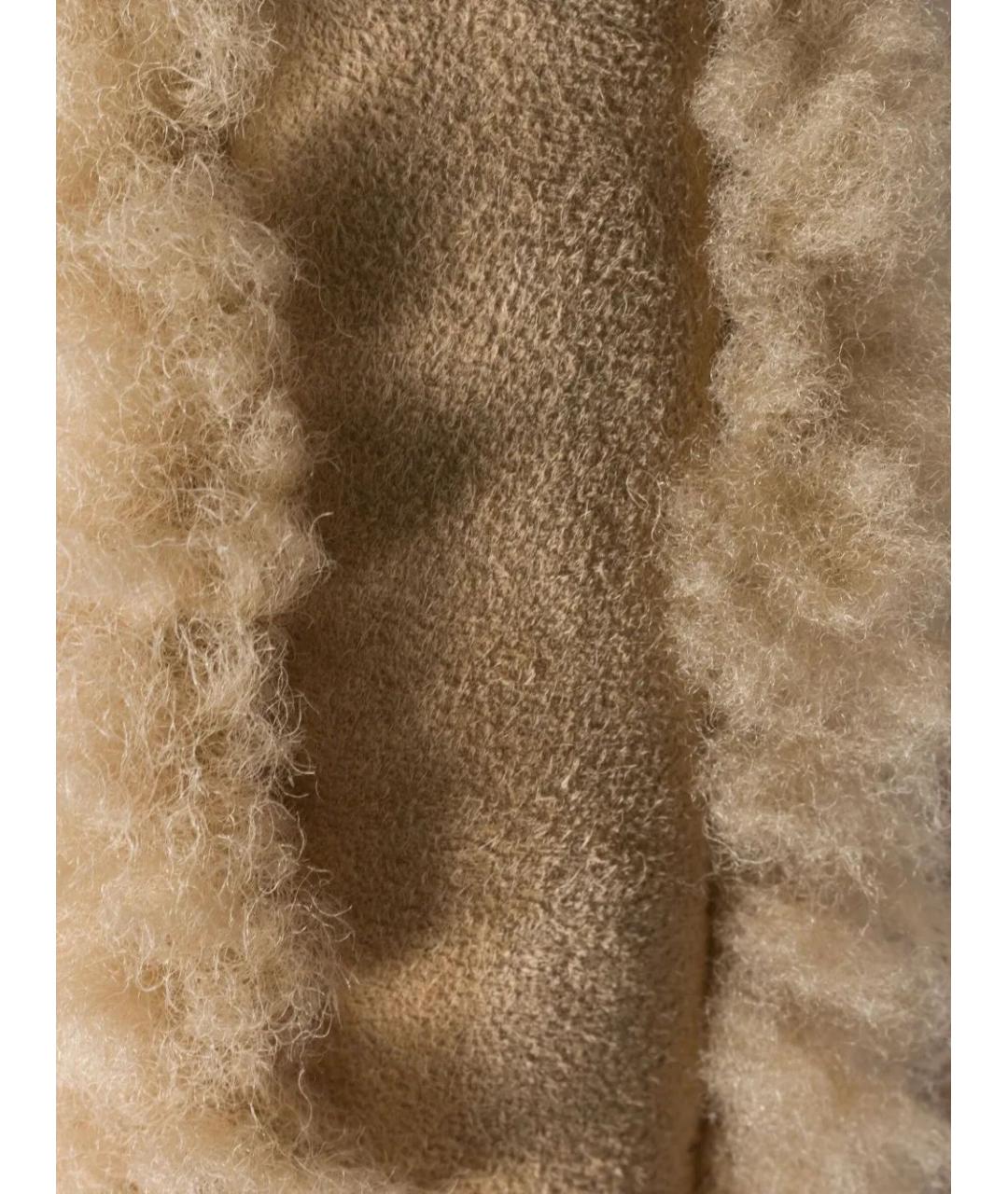 MIU MIU Бежевая кожаная сумка с короткими ручками, фото 5