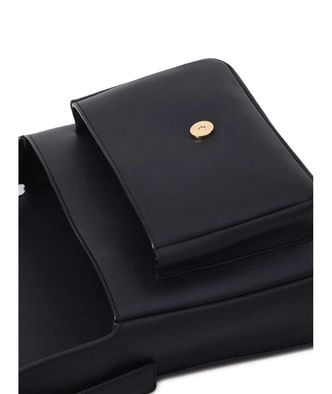 SAINT LAURENT Черная кожаная сумка через плечо, фото 4