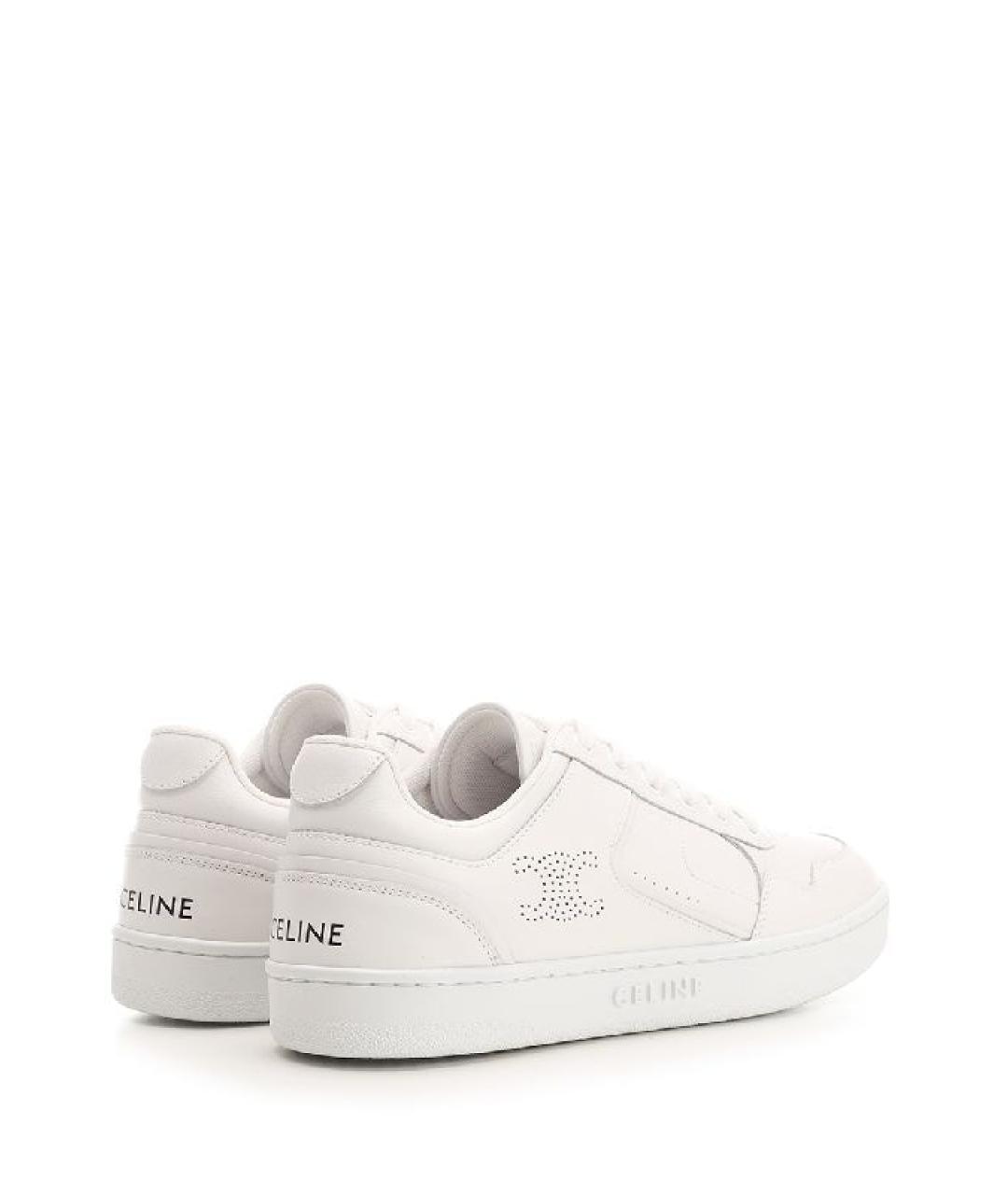 CELINE Белые кожаные кеды, фото 3
