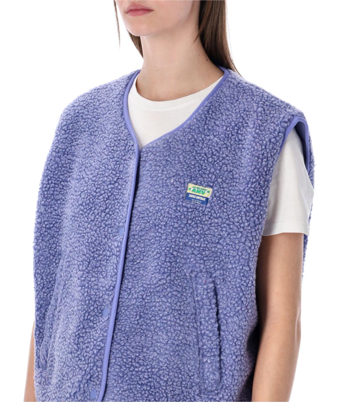 American vintage Фиолетовый полиэстеровый жилет, фото 3