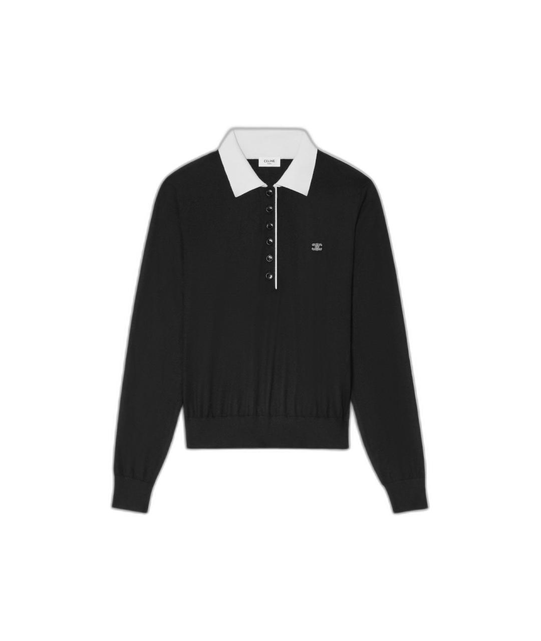 CELINE Черный кашемировый джемпер / свитер, фото 4
