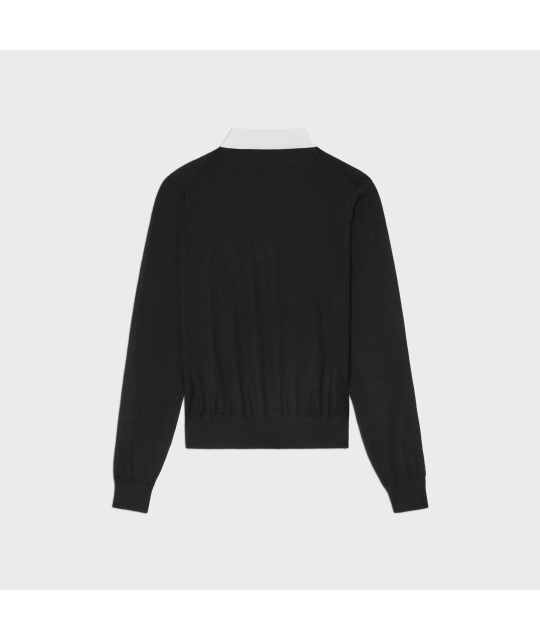 CELINE Черный кашемировый джемпер / свитер, фото 3