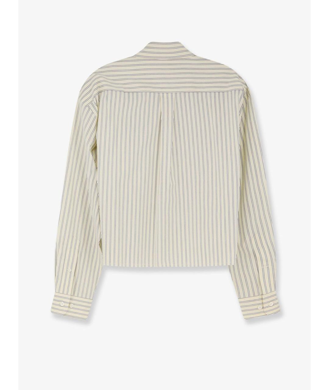 MIU MIU Бежевая хлопковая рубашка, фото 2