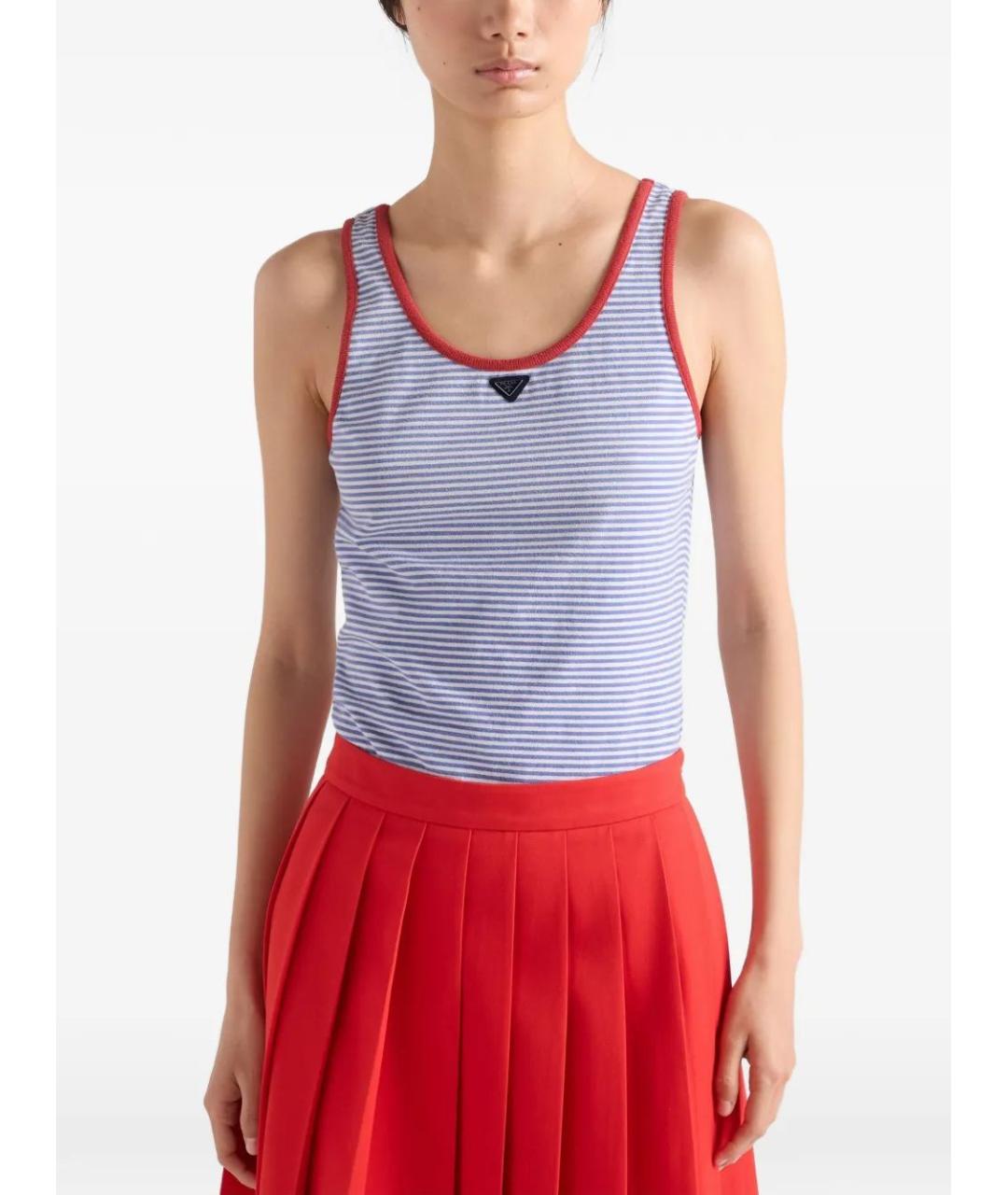 PRADA Мульти хлопковая майка, фото 4