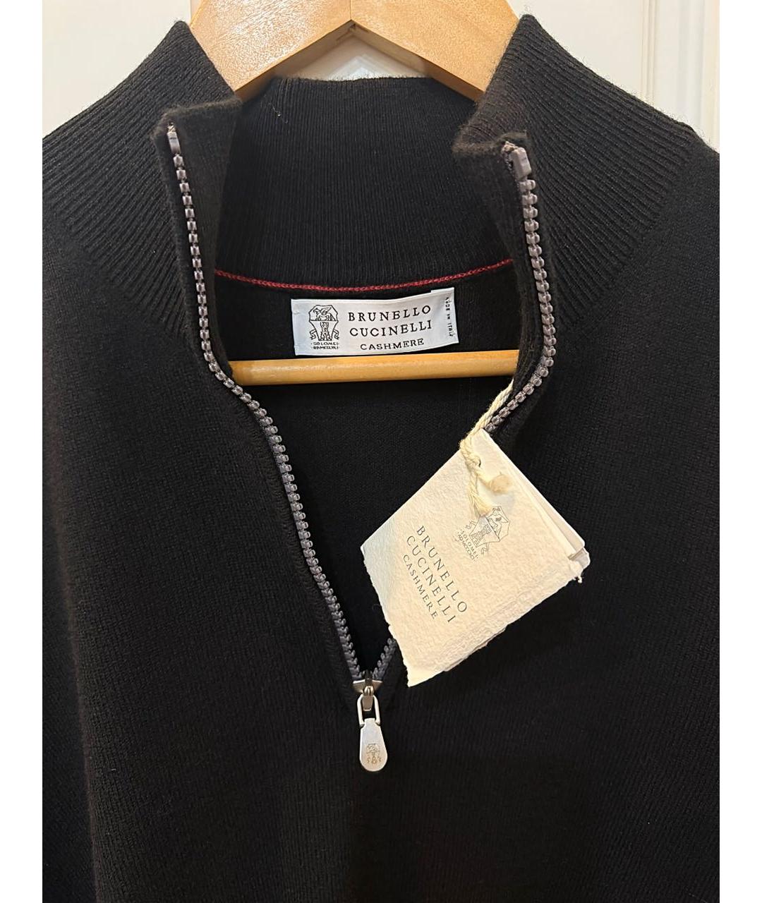 BRUNELLO CUCINELLI Черный кашемировый джемпер / свитер, фото 3