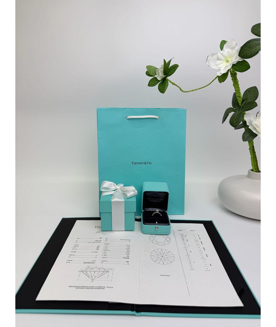 TIFFANY&CO Белое платиновое кольцо, фото 2