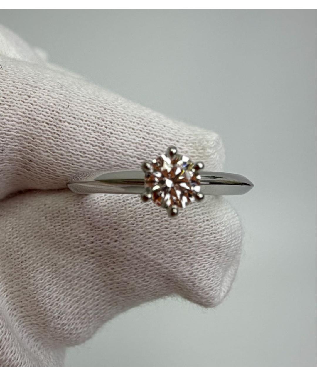 TIFFANY&CO Белое платиновое кольцо, фото 7