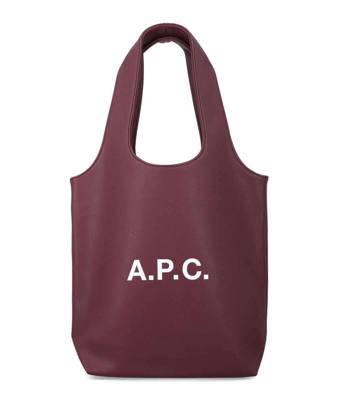 A.P.C. Бордовая сумка тоут из искусственной кожи, фото 1
