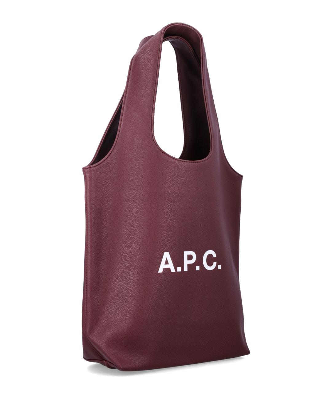 A.P.C. Бордовая сумка тоут из искусственной кожи, фото 2