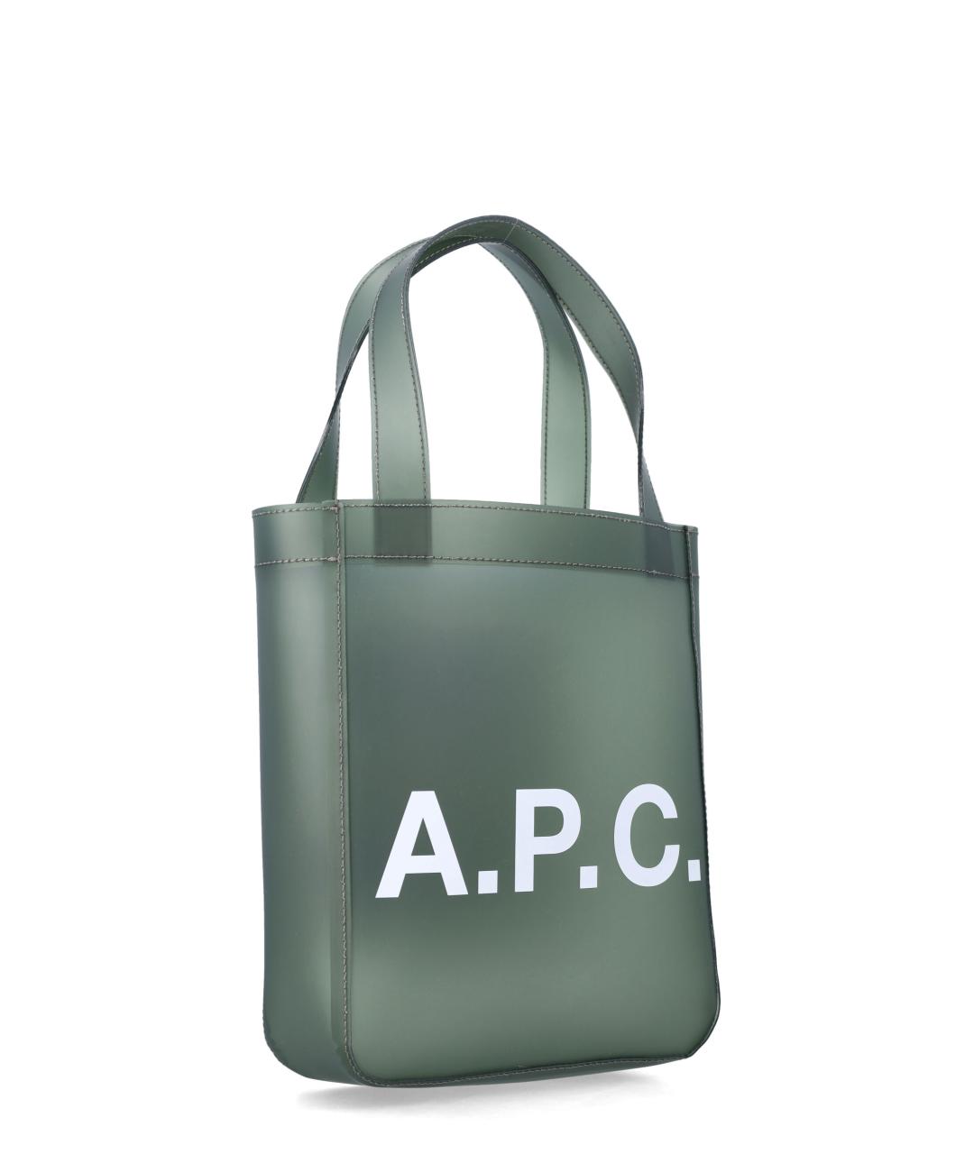 A.P.C. Бирюзовая сумка тоут из искусственной кожи, фото 2