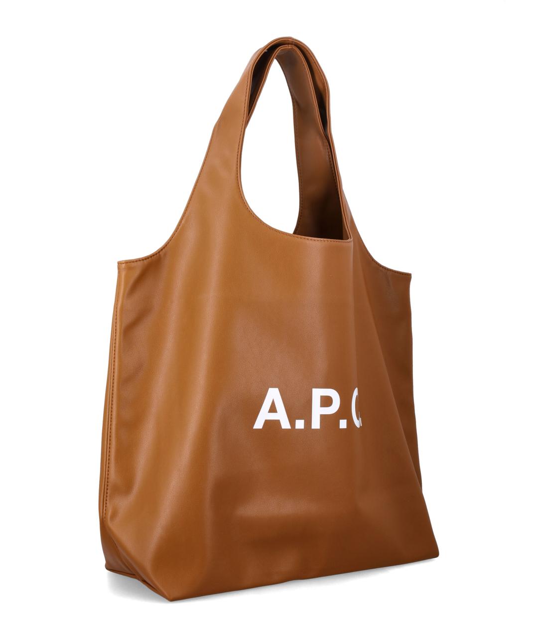 A.P.C. Коричневая сумка тоут из искусственной кожи, фото 2