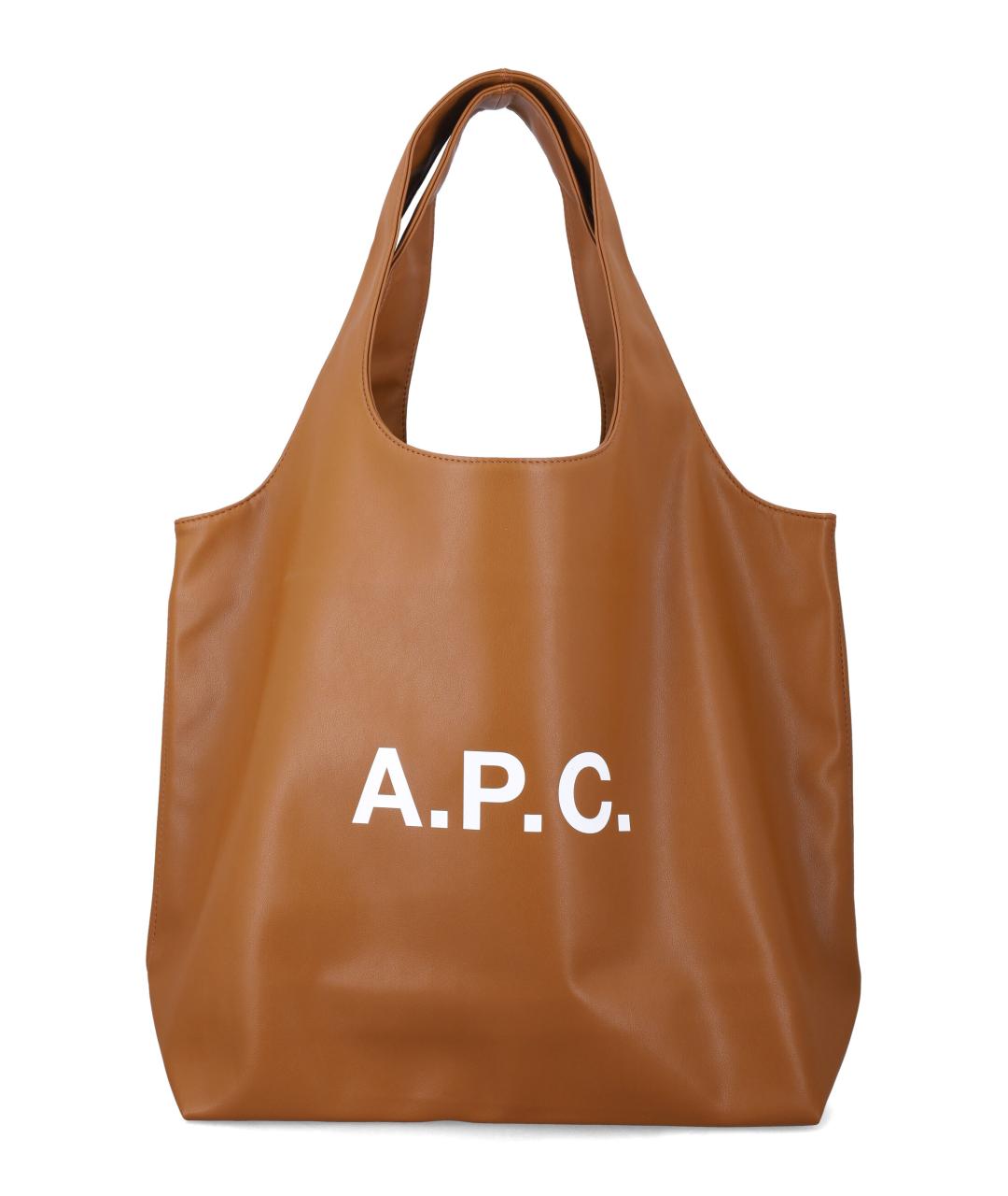 A.P.C. Коричневая сумка тоут из искусственной кожи, фото 1