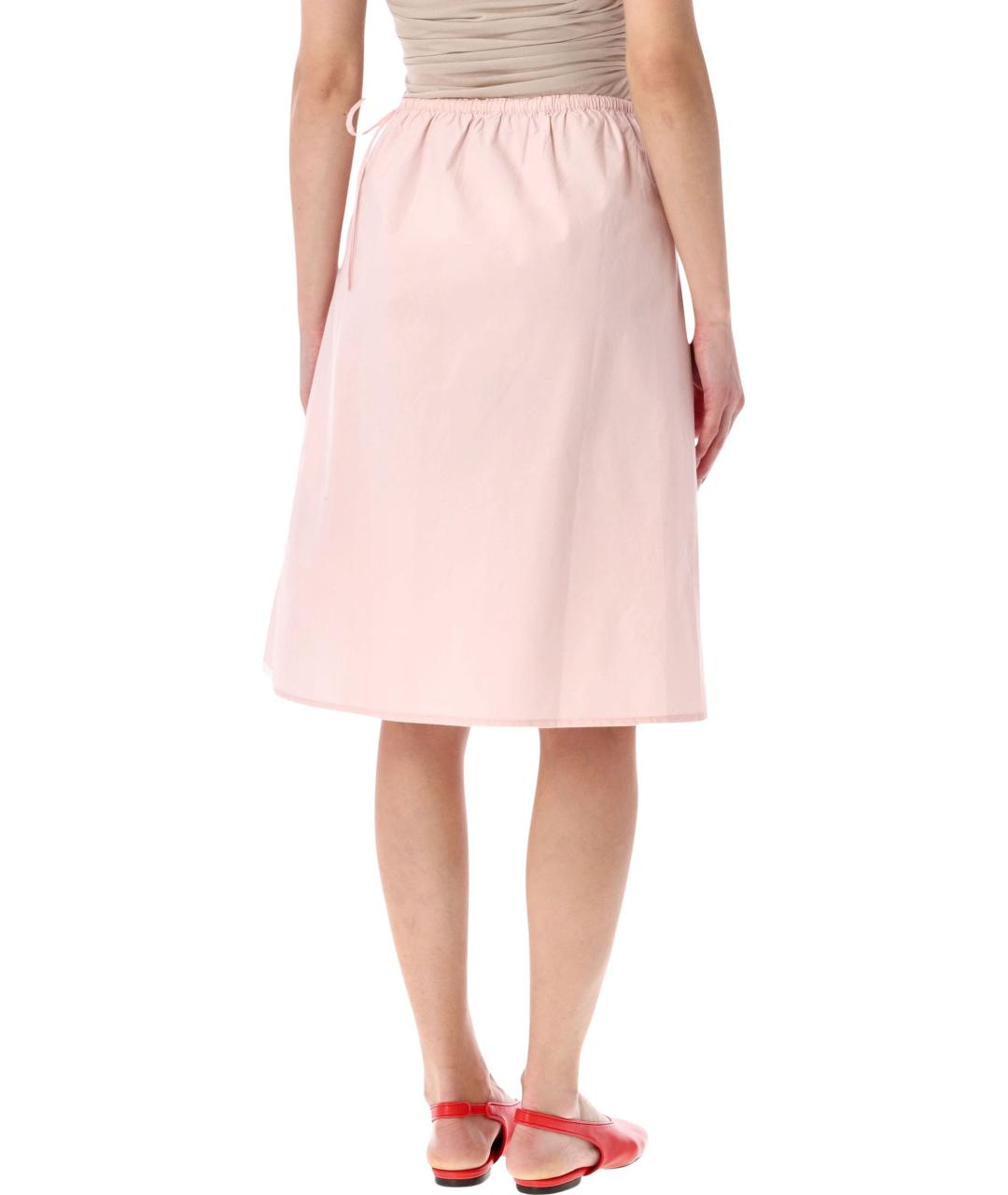 SOEUR Розовая хлопковая юбка миди, фото 2