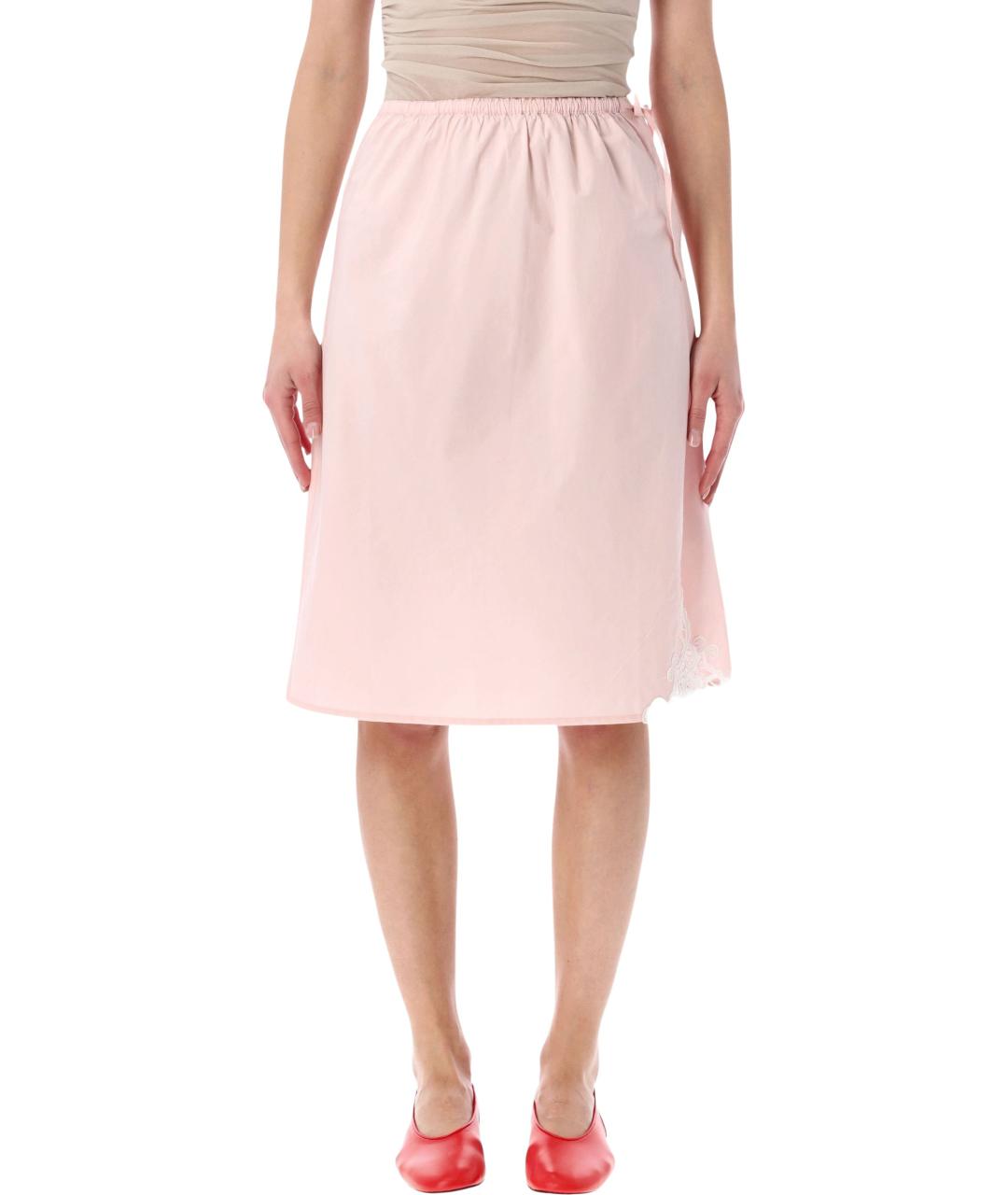 SOEUR Розовая хлопковая юбка миди, фото 1