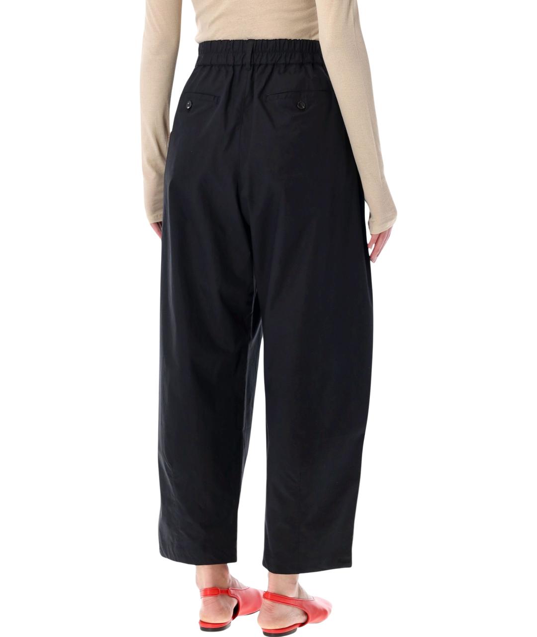 SOEUR Черные хлопковые прямые брюки, фото 2