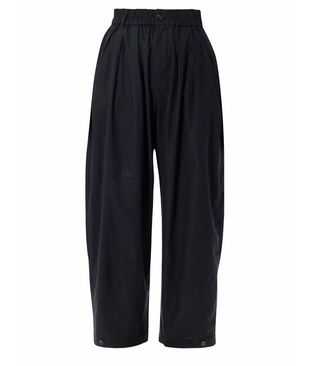 SOEUR Черные хлопковые прямые брюки, фото 4