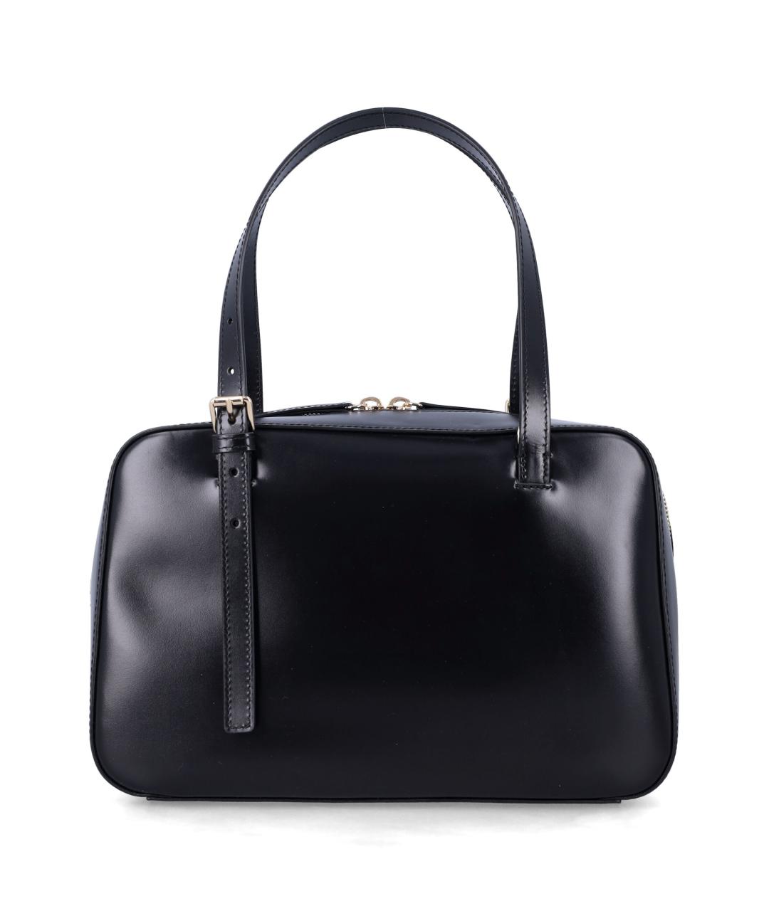 A.P.C. Черная кожаная сумка с короткими ручками, фото 3