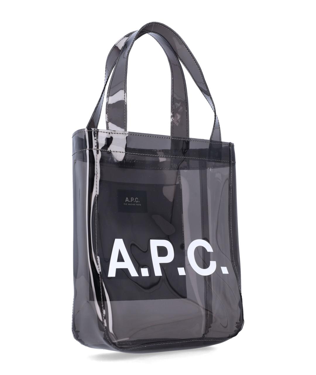 A.P.C. Антрацитовая сумка тоут из искусственной кожи, фото 2