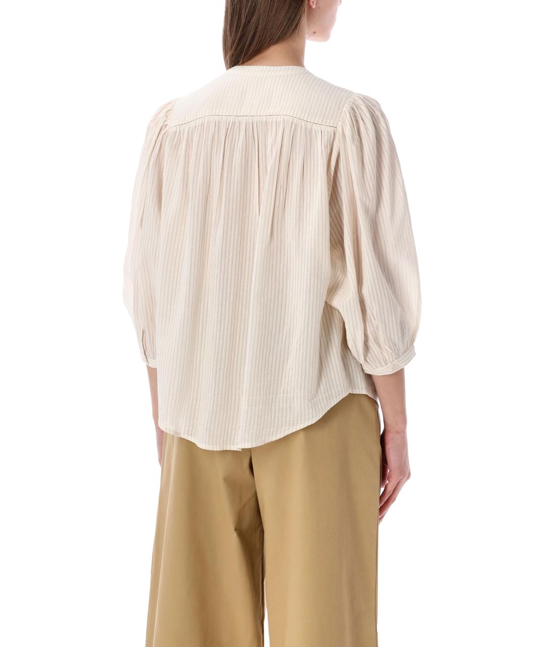 SESSUN Бежевая вискозная рубашка, фото 2