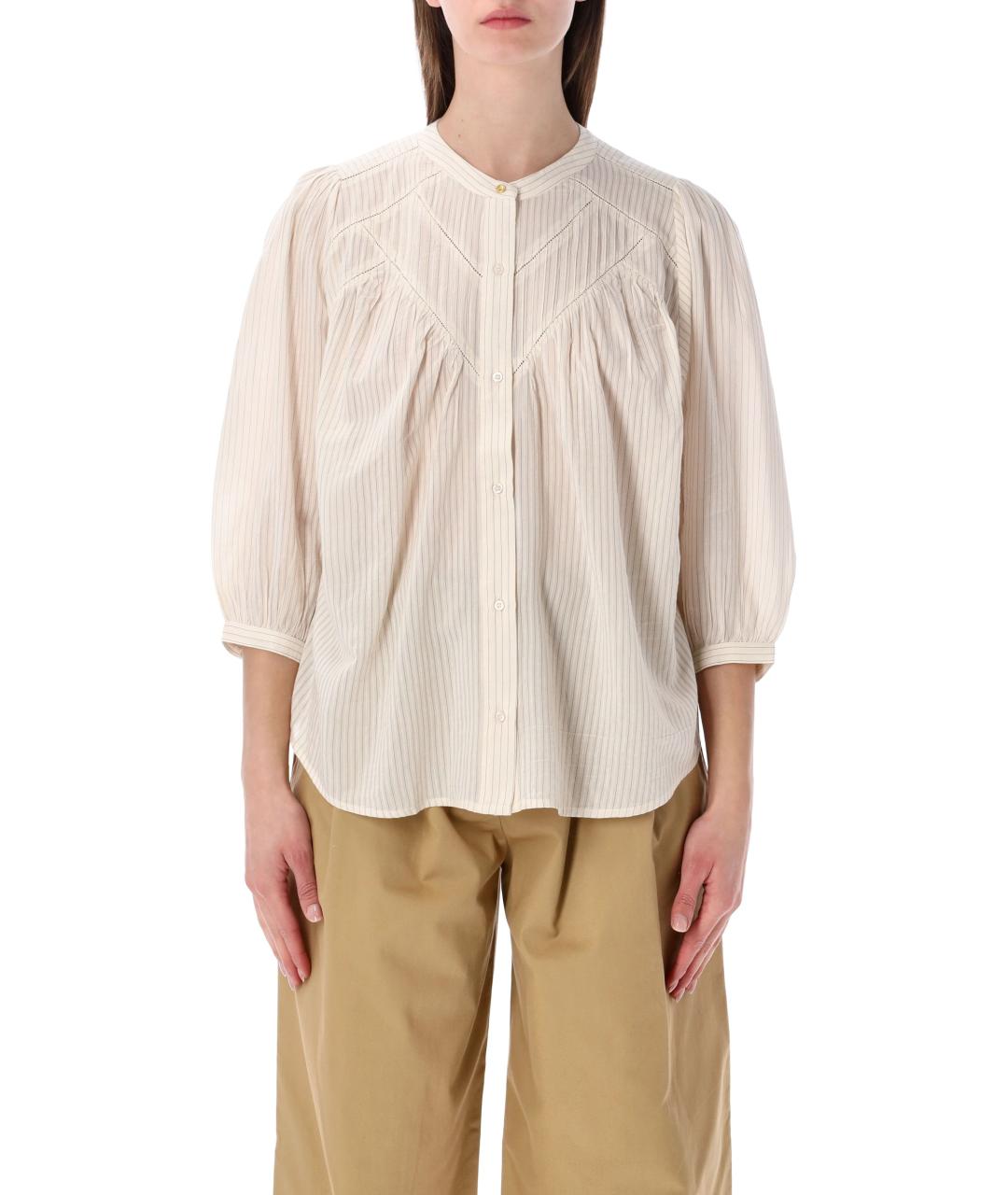 SESSUN Бежевая вискозная рубашка, фото 1