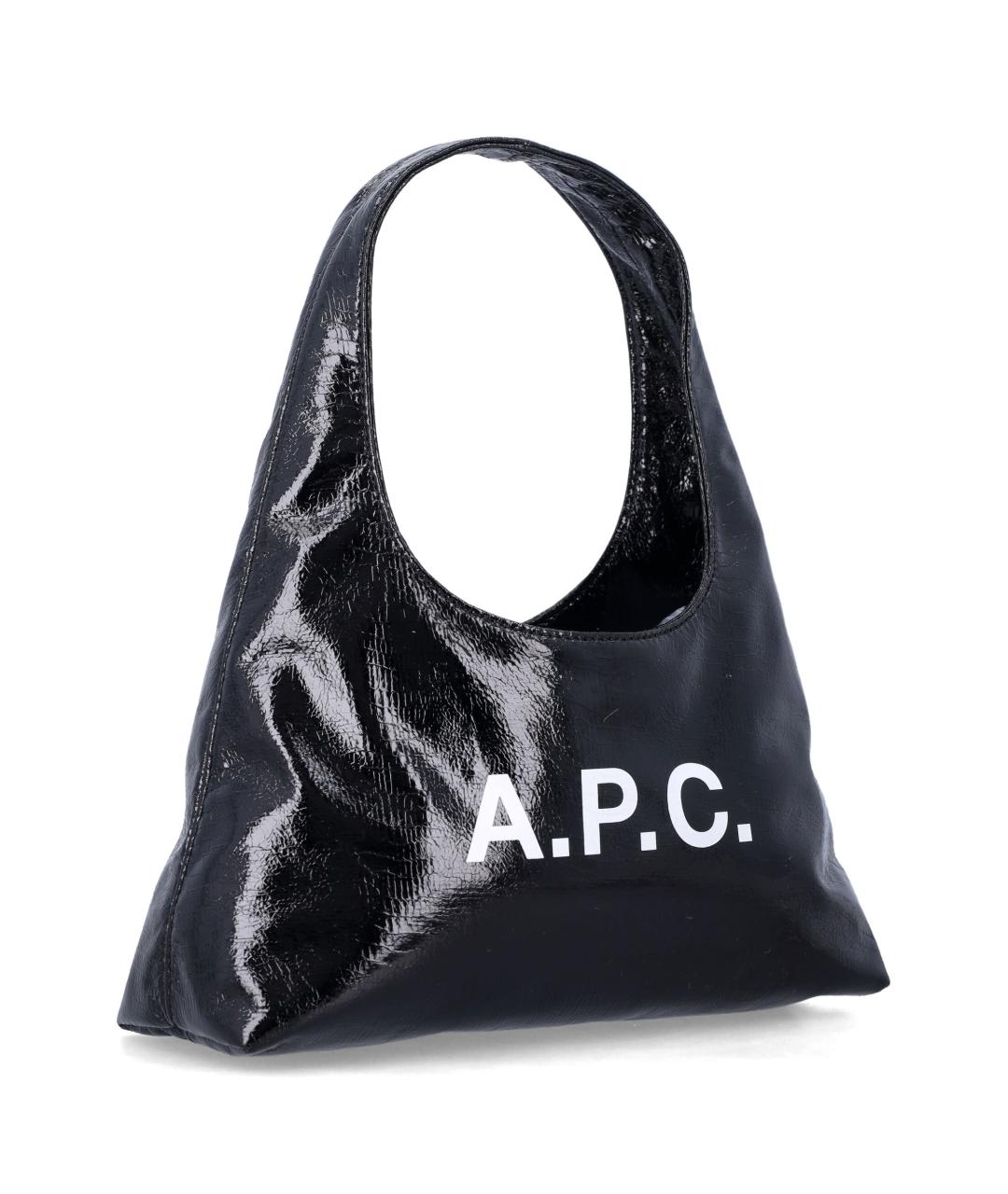 A.P.C. Черная сумка тоут из искусственной кожи, фото 2