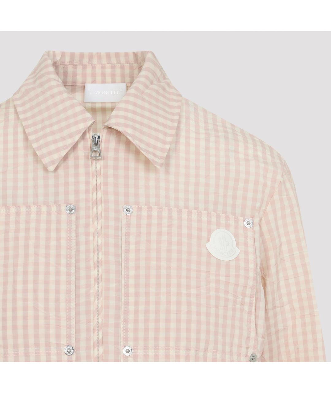 MONCLER Розовая полиэстеровая рубашка, фото 4