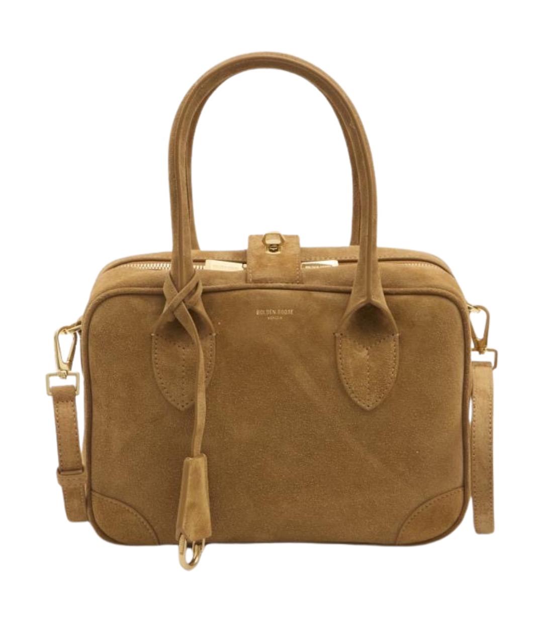 GOLDEN GOOSE DELUXE BRAND Бежевая кожаная сумка через плечо, фото 1