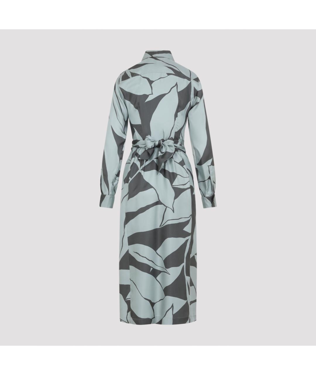 MAX MARA Зеленые шелковое повседневное платье, фото 2