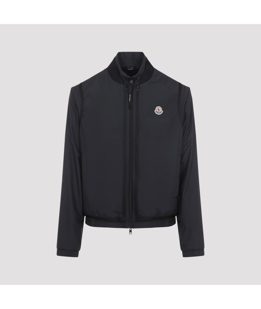 MONCLER Черная полиэстеровая куртка, фото 2