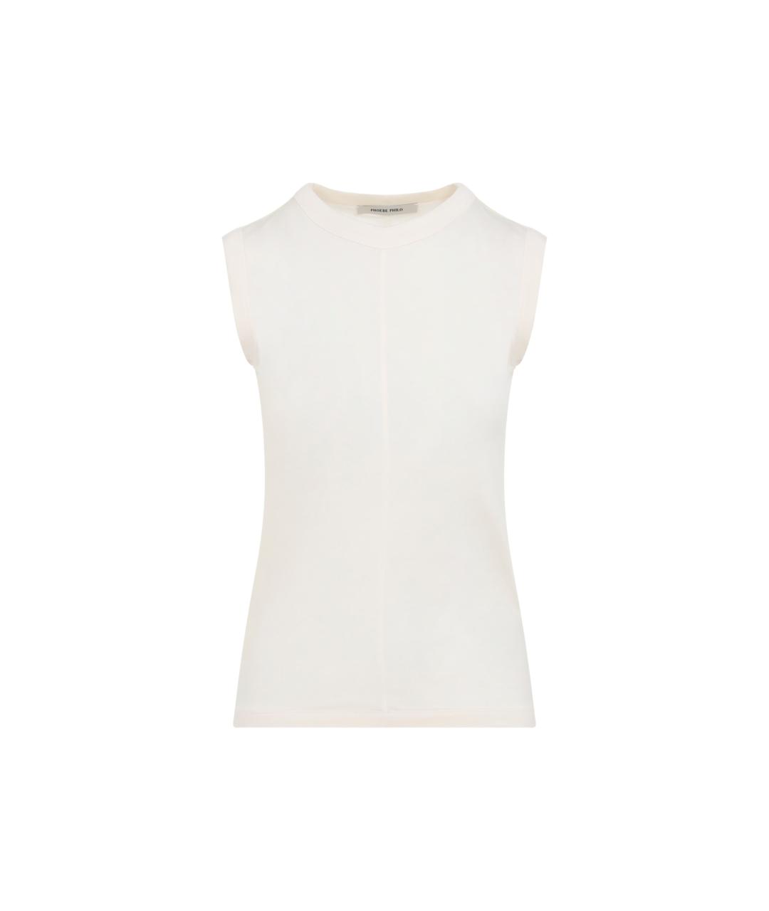 PHOEBE PHILO Белая хлопковая футболка, фото 1