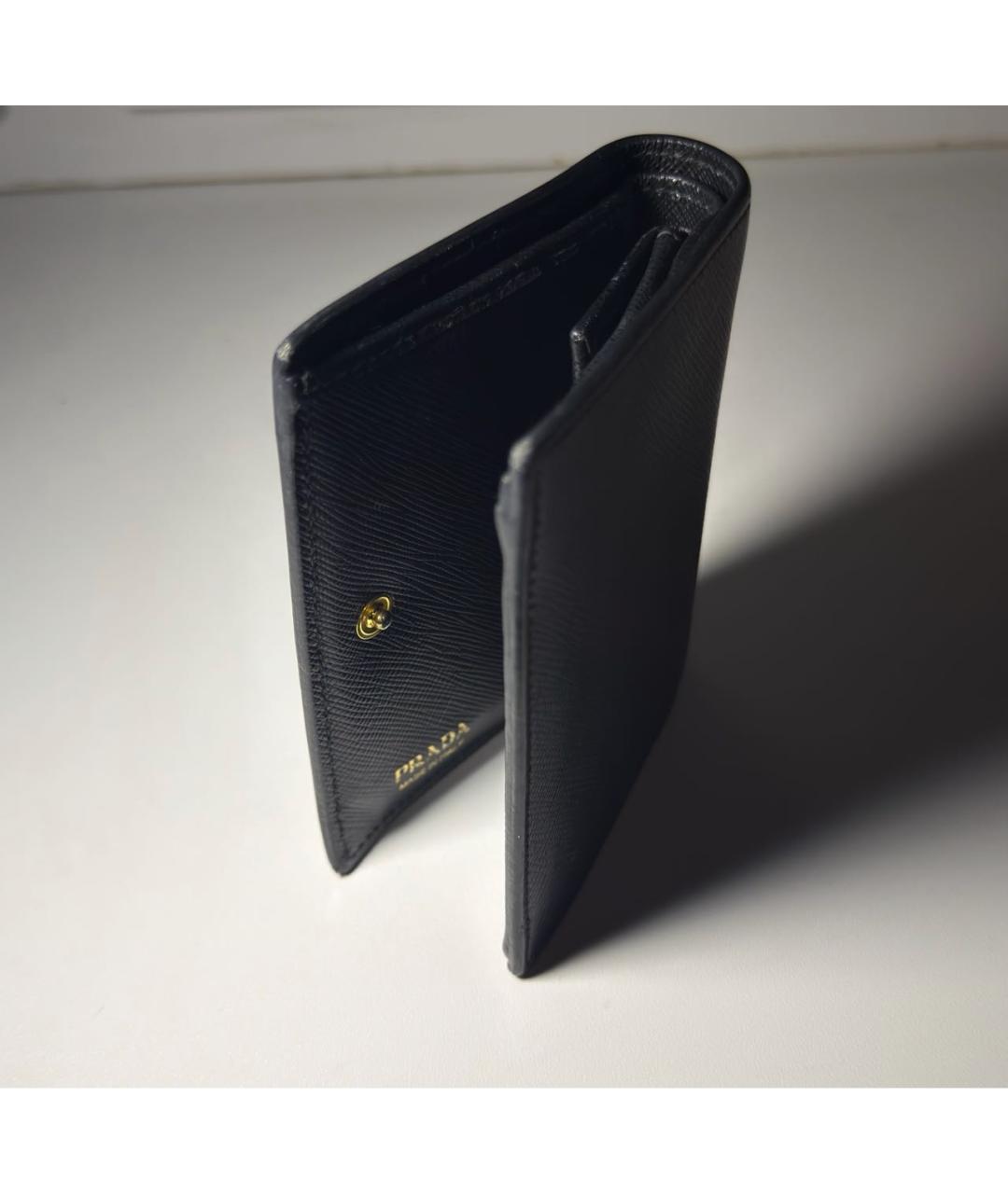 PRADA Черный кожаный кошелек, фото 3