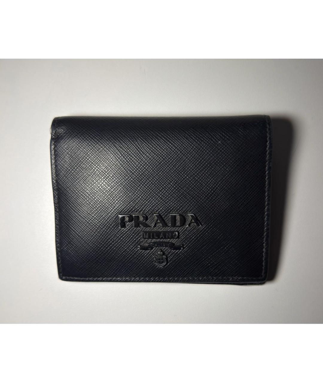 PRADA Черный кожаный кошелек, фото 6