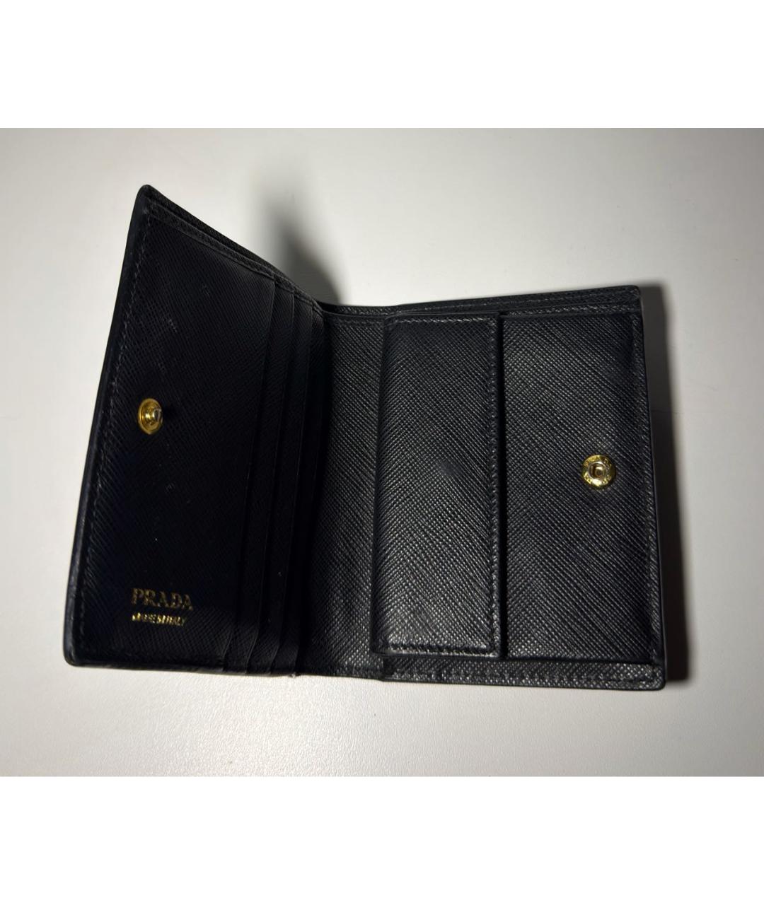 PRADA Черный кожаный кошелек, фото 2