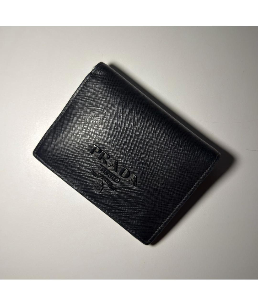 PRADA Черный кожаный кошелек, фото 5