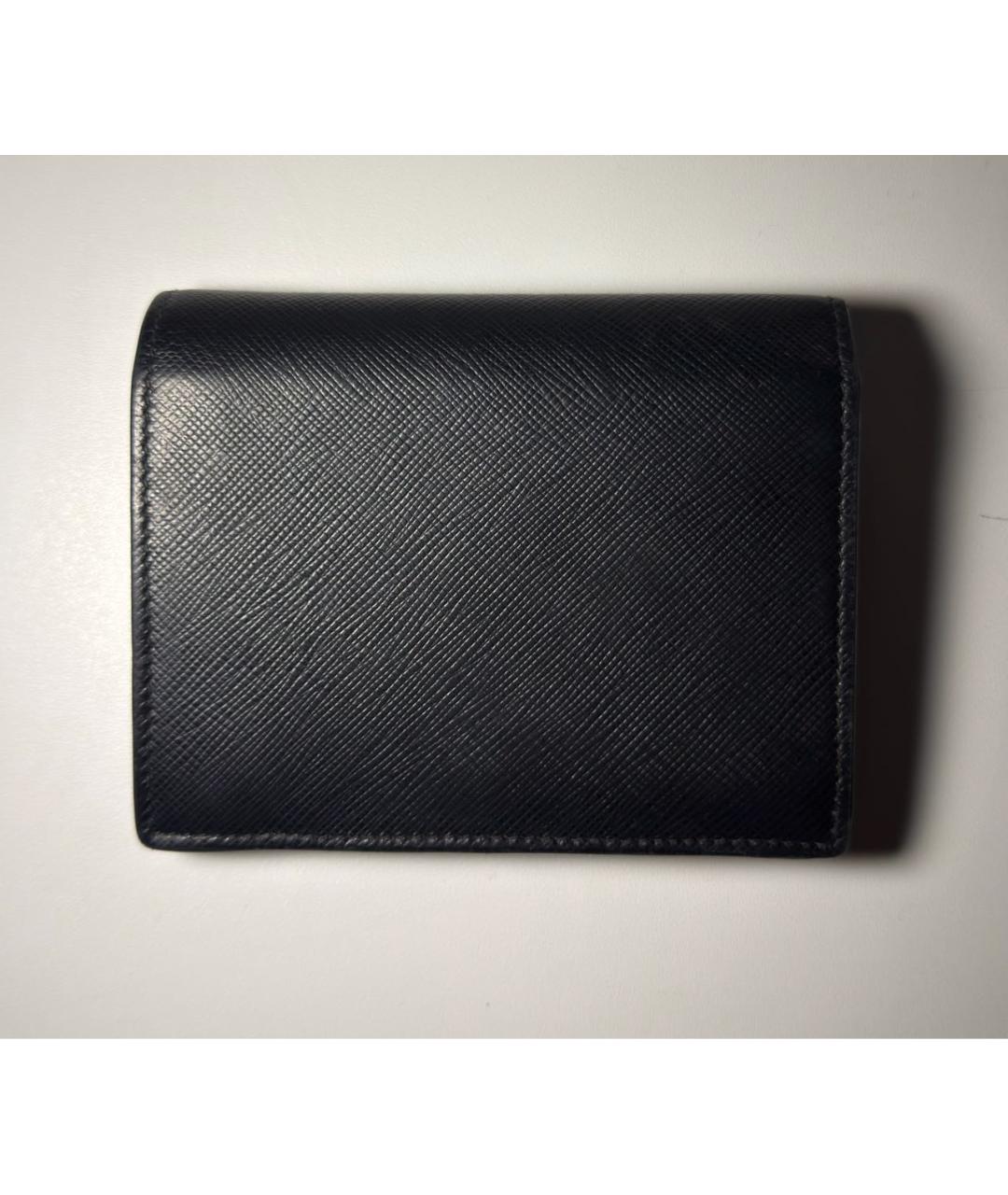 PRADA Черный кожаный кошелек, фото 4