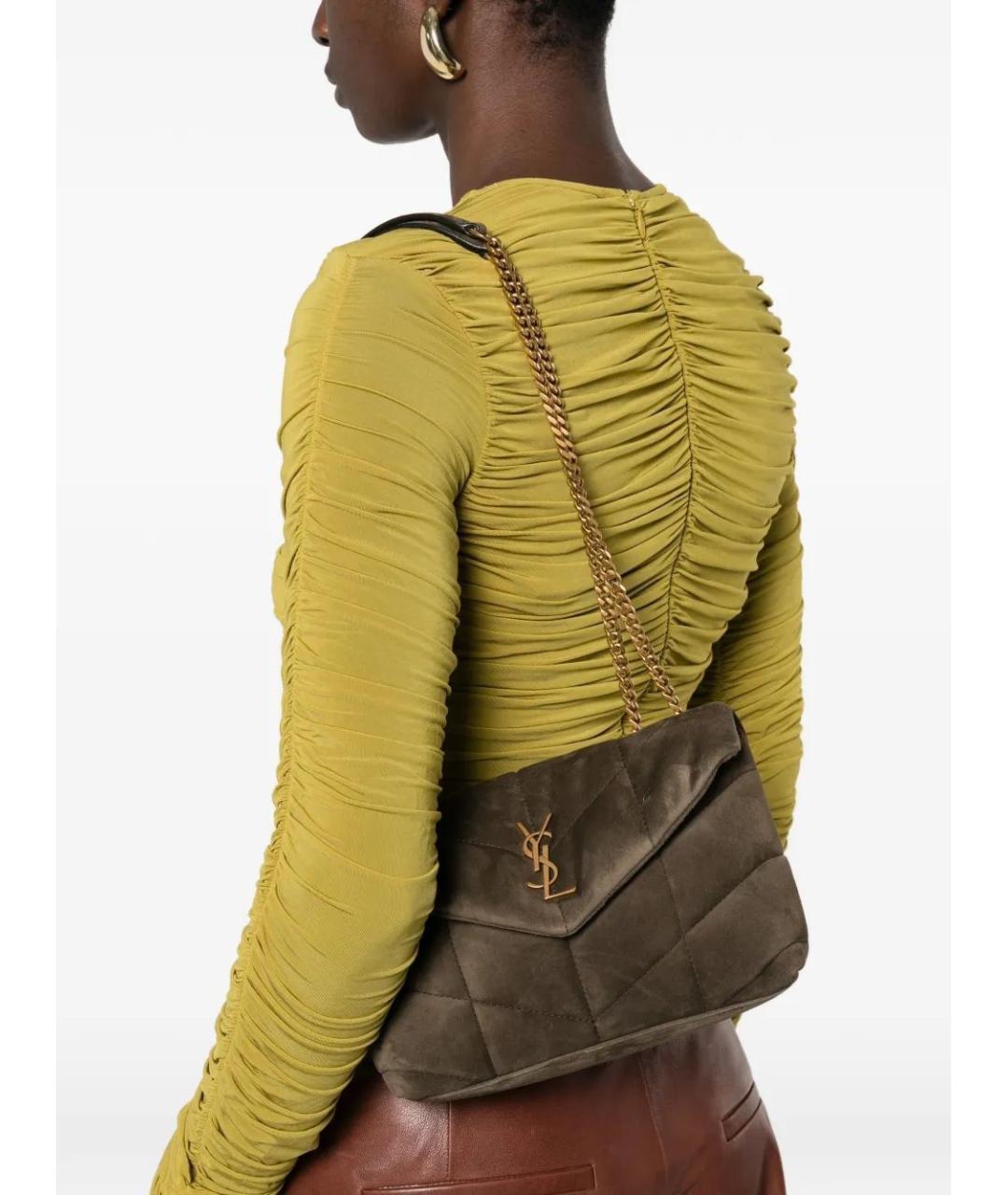 SAINT LAURENT Кожаная сумка через плечо, фото 2
