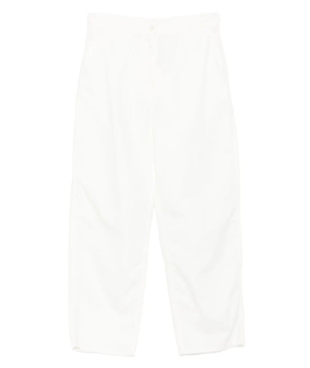 THE ROW Белые хлопковые прямые брюки, фото 1