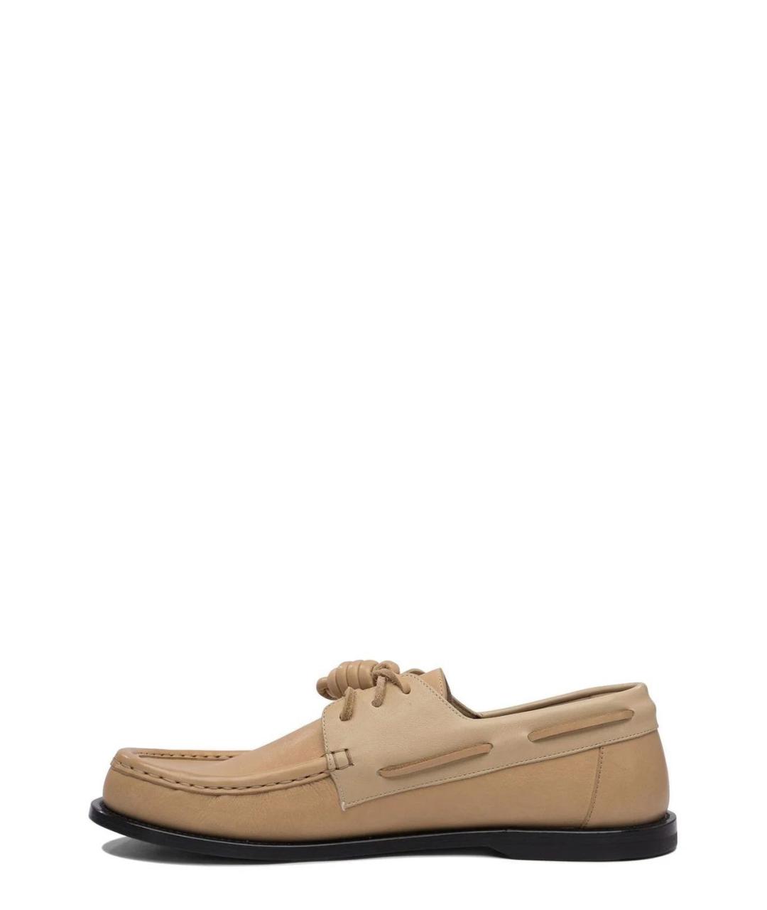 LOEWE Бежевые кожаные лоферы, фото 2