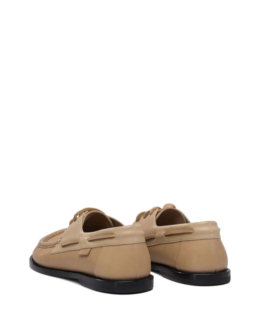 LOEWE Бежевые кожаные лоферы, фото 4