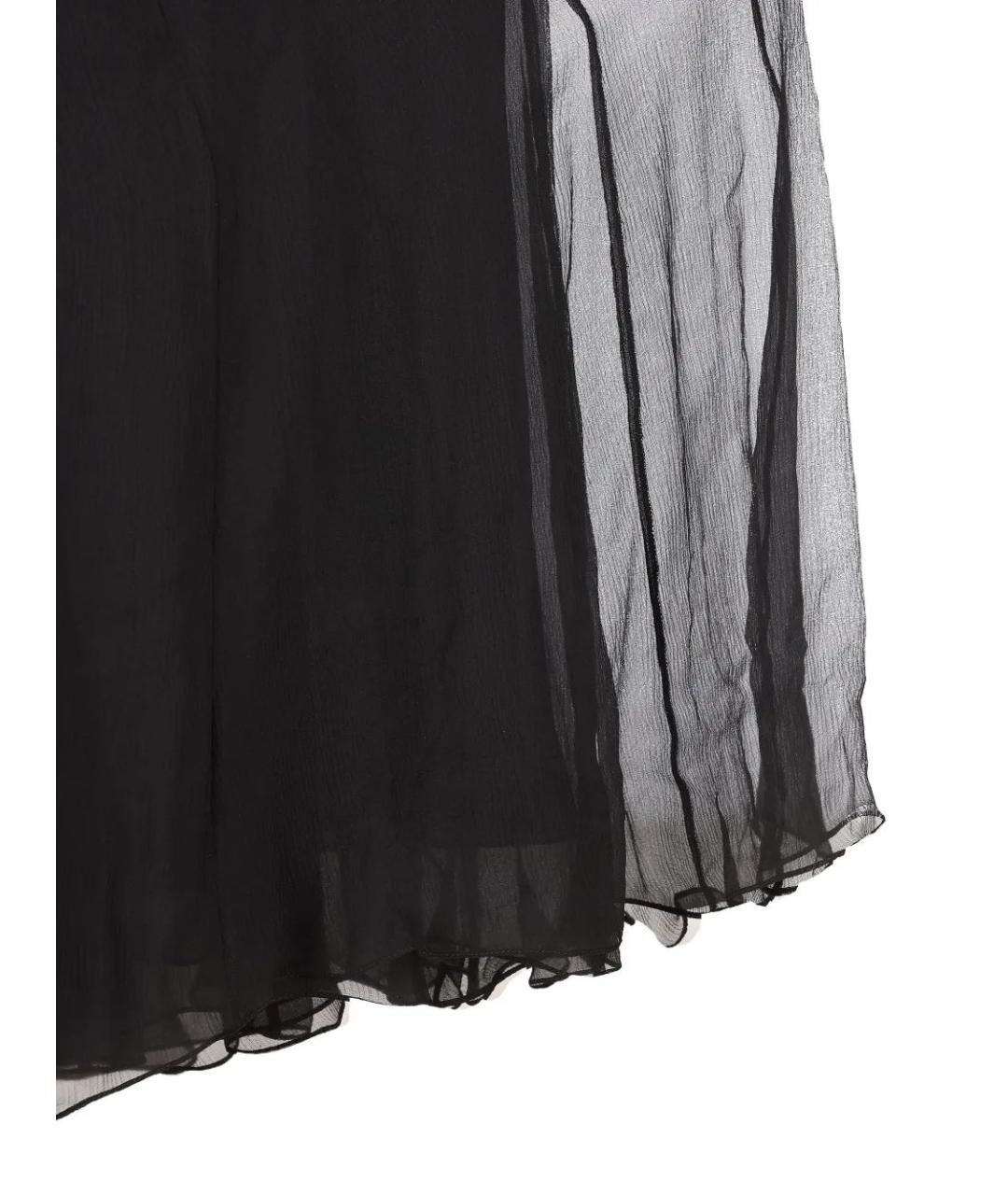 CHLOE Черная шелковая юбка макси, фото 4
