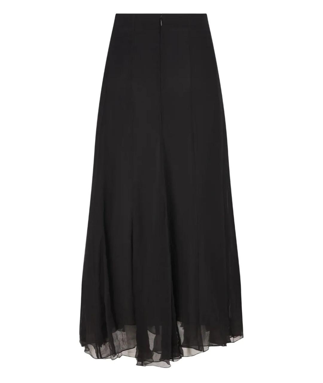 CHLOE Черная шелковая юбка макси, фото 2