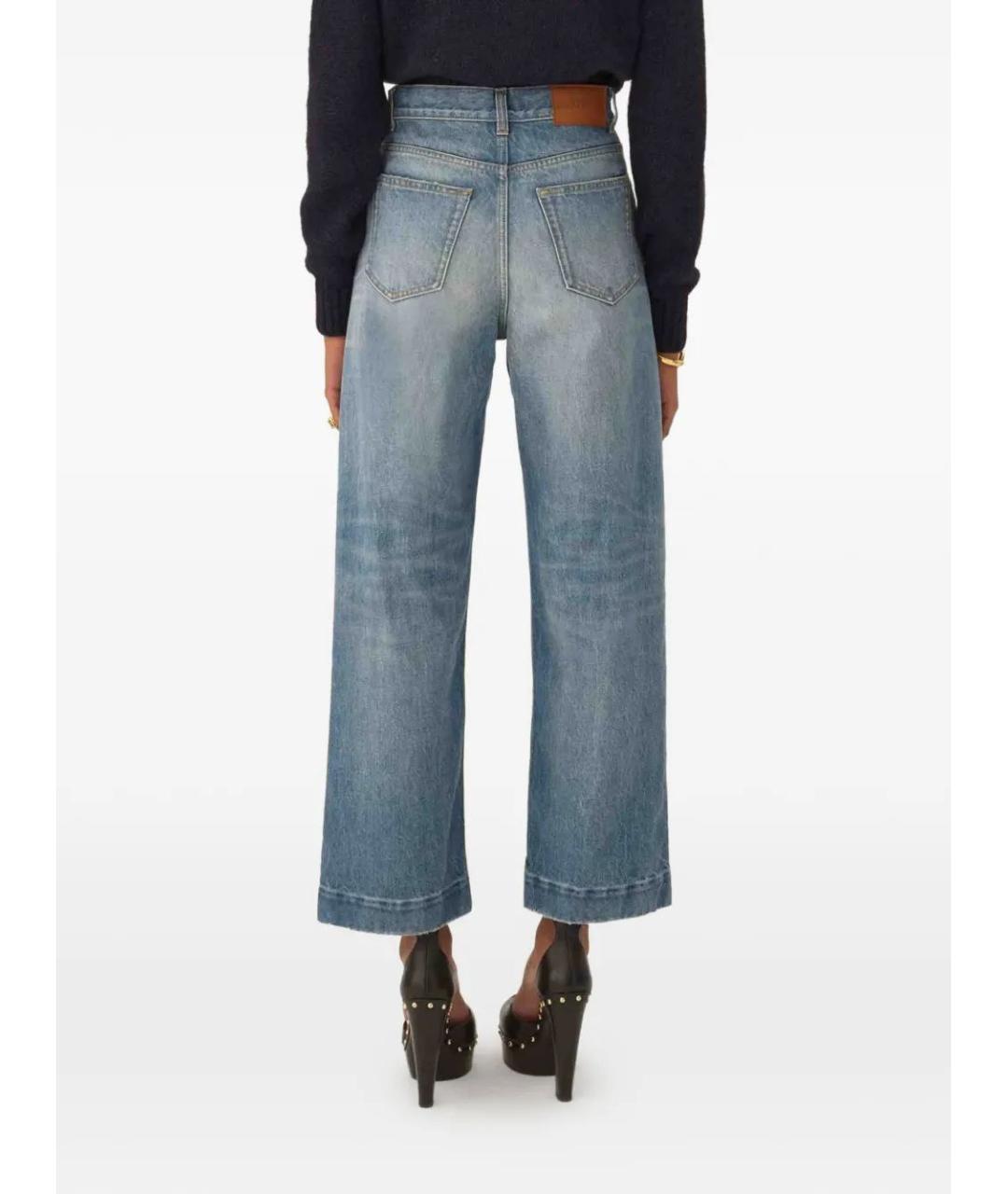 CHLOE Синие хлопковые прямые джинсы, фото 3