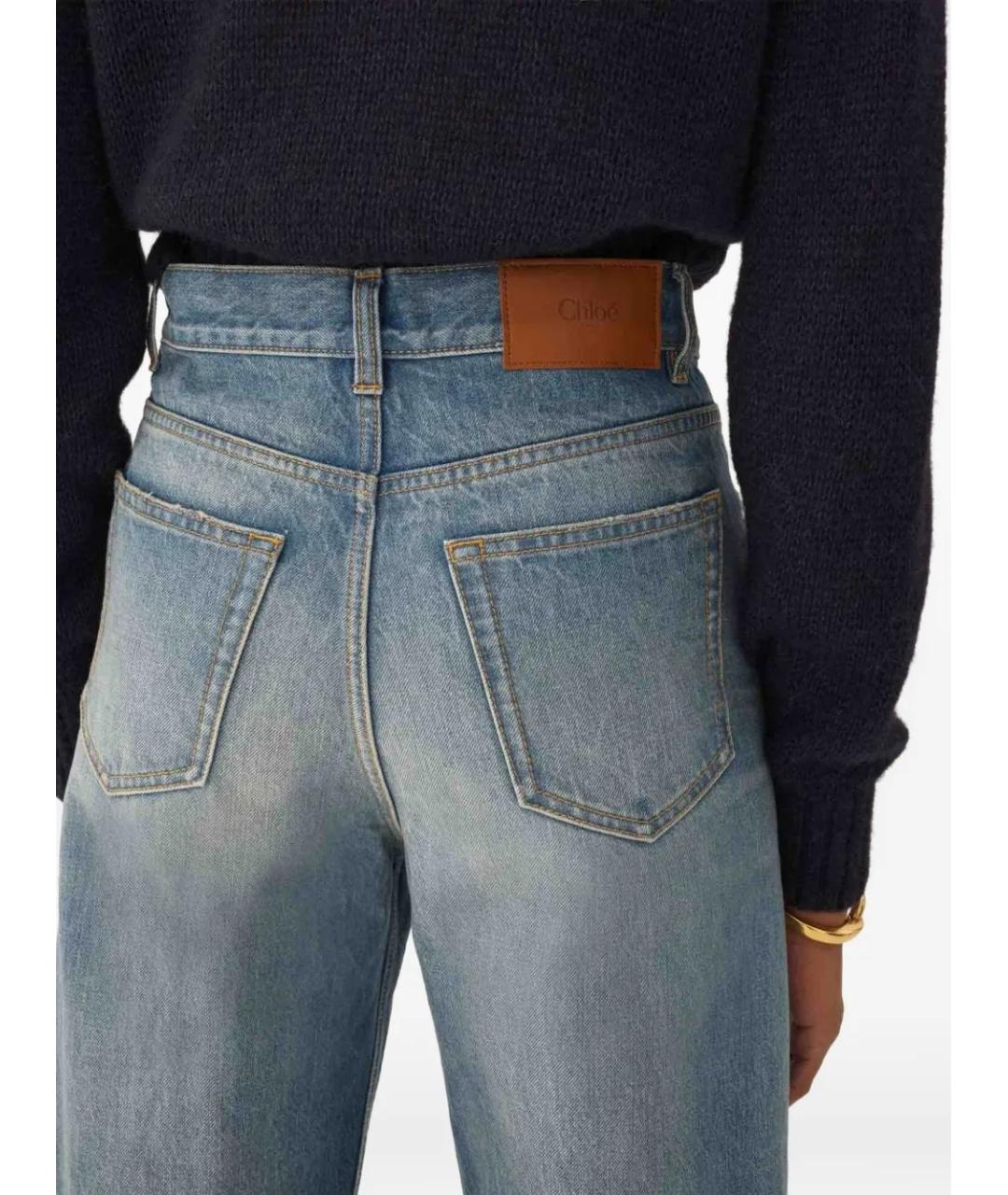 CHLOE Синие хлопковые прямые джинсы, фото 4