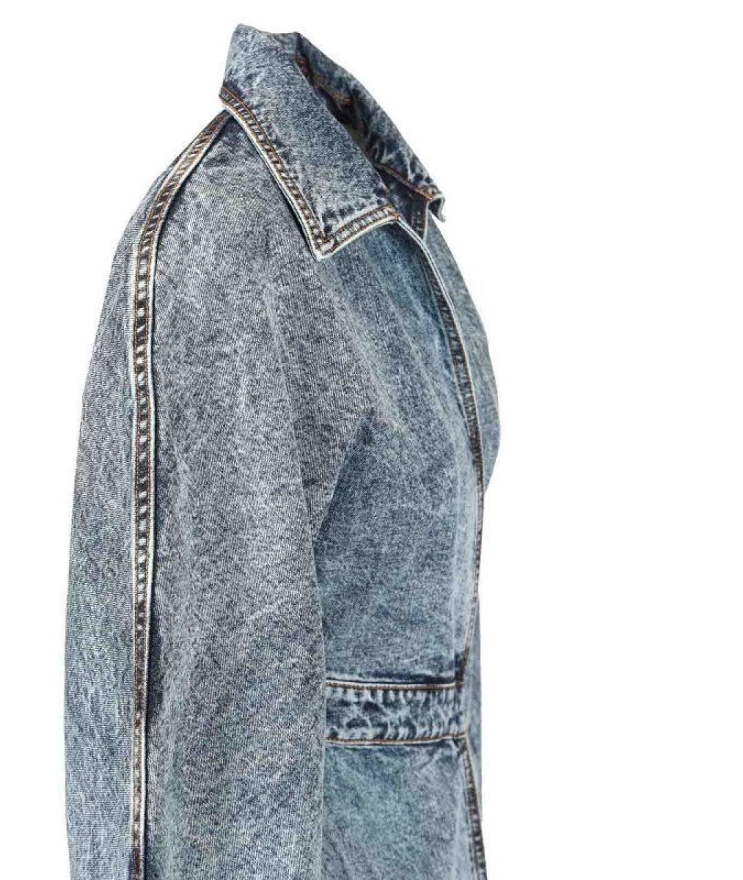 ALAIA Голубой хлопковый тренч/плащ, фото 5