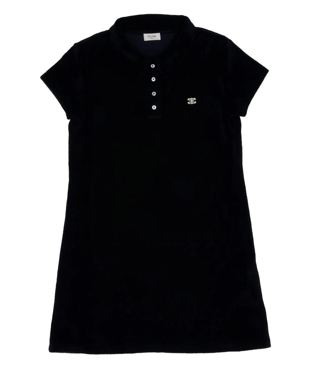 CELINE Синее хлопковое повседневное платье, фото 1
