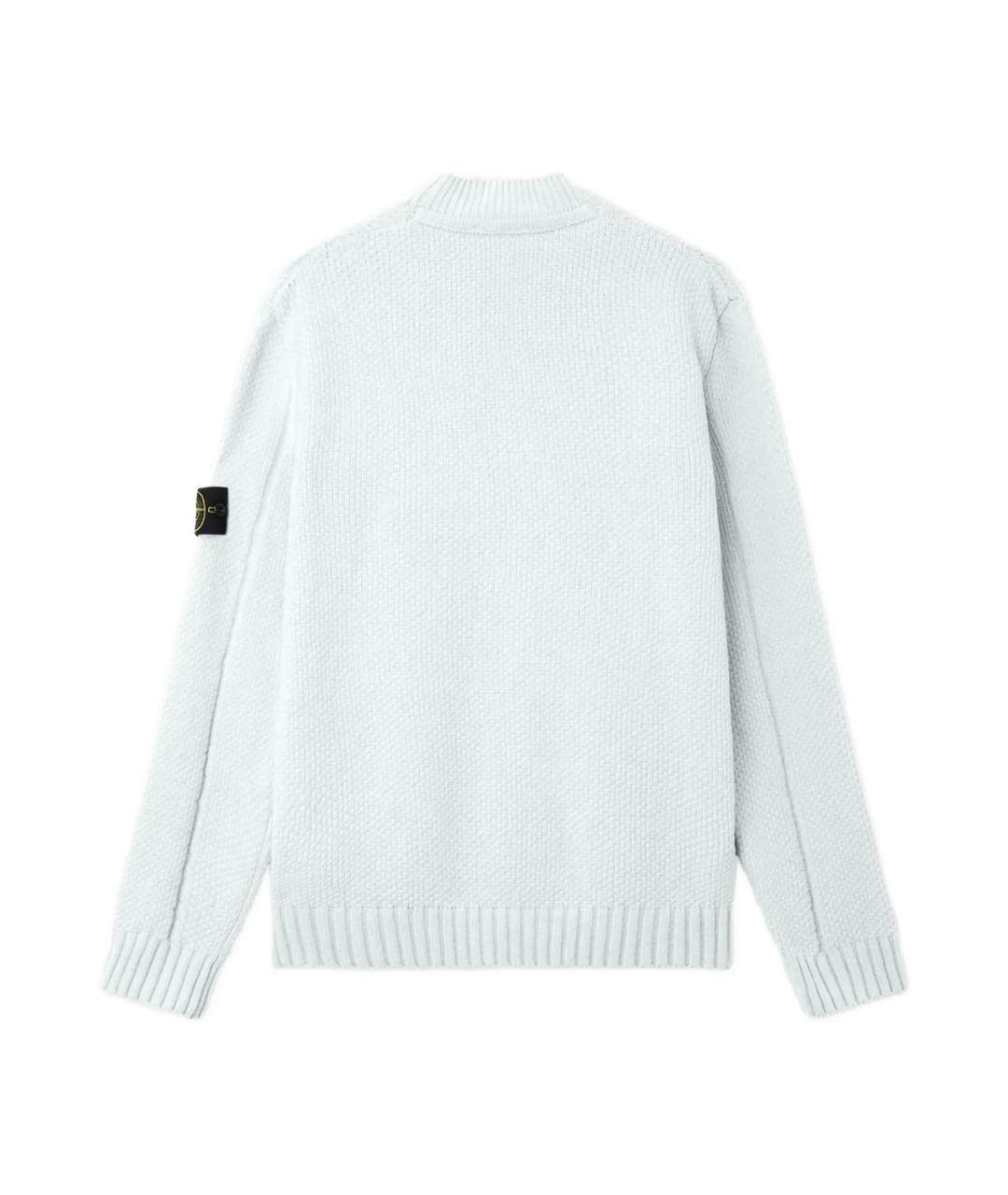 STONE ISLAND Голубой хлопковый джемпер / свитер, фото 2