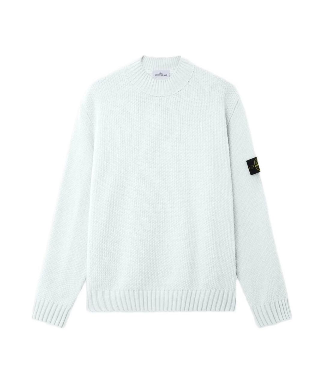 STONE ISLAND Голубой хлопковый джемпер / свитер, фото 1